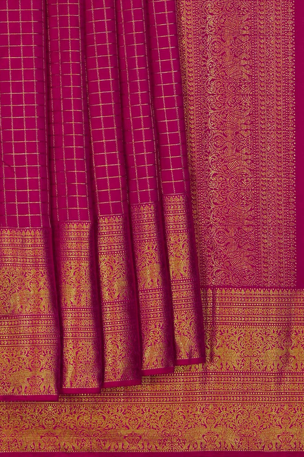 Arani Silk Kattam Pink Saree