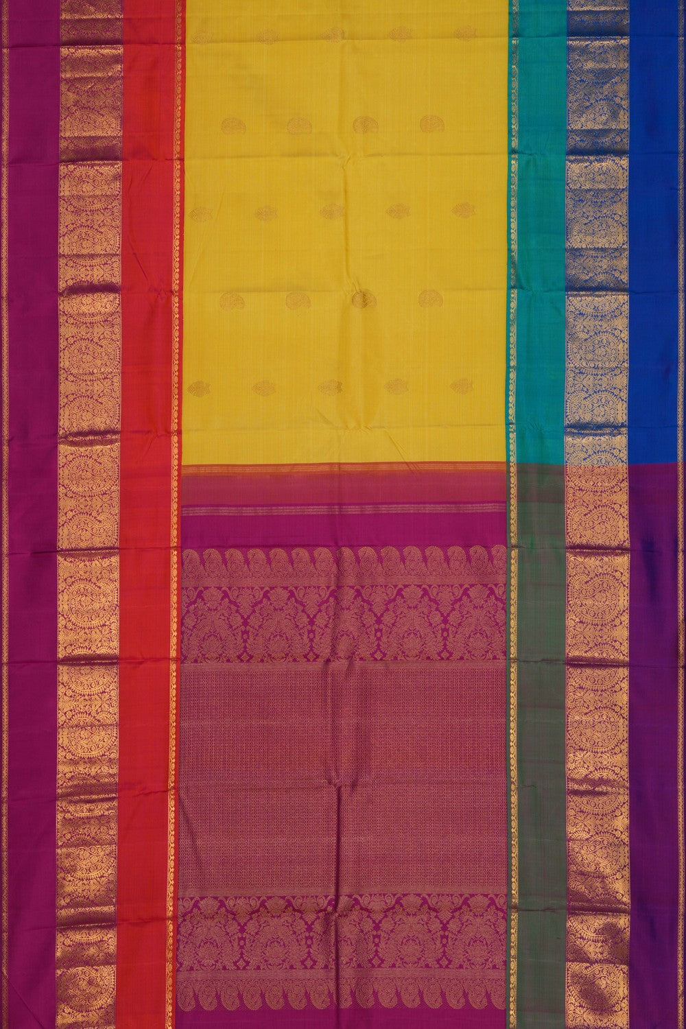 Arani Silk Yellow Saree