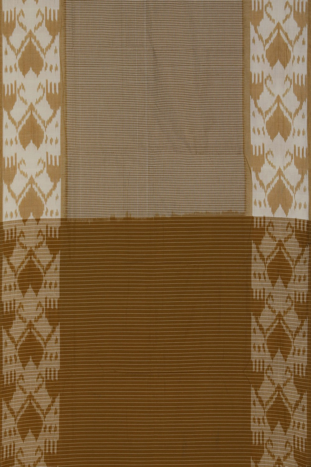 Pochampally Ikat Moss Green Saree