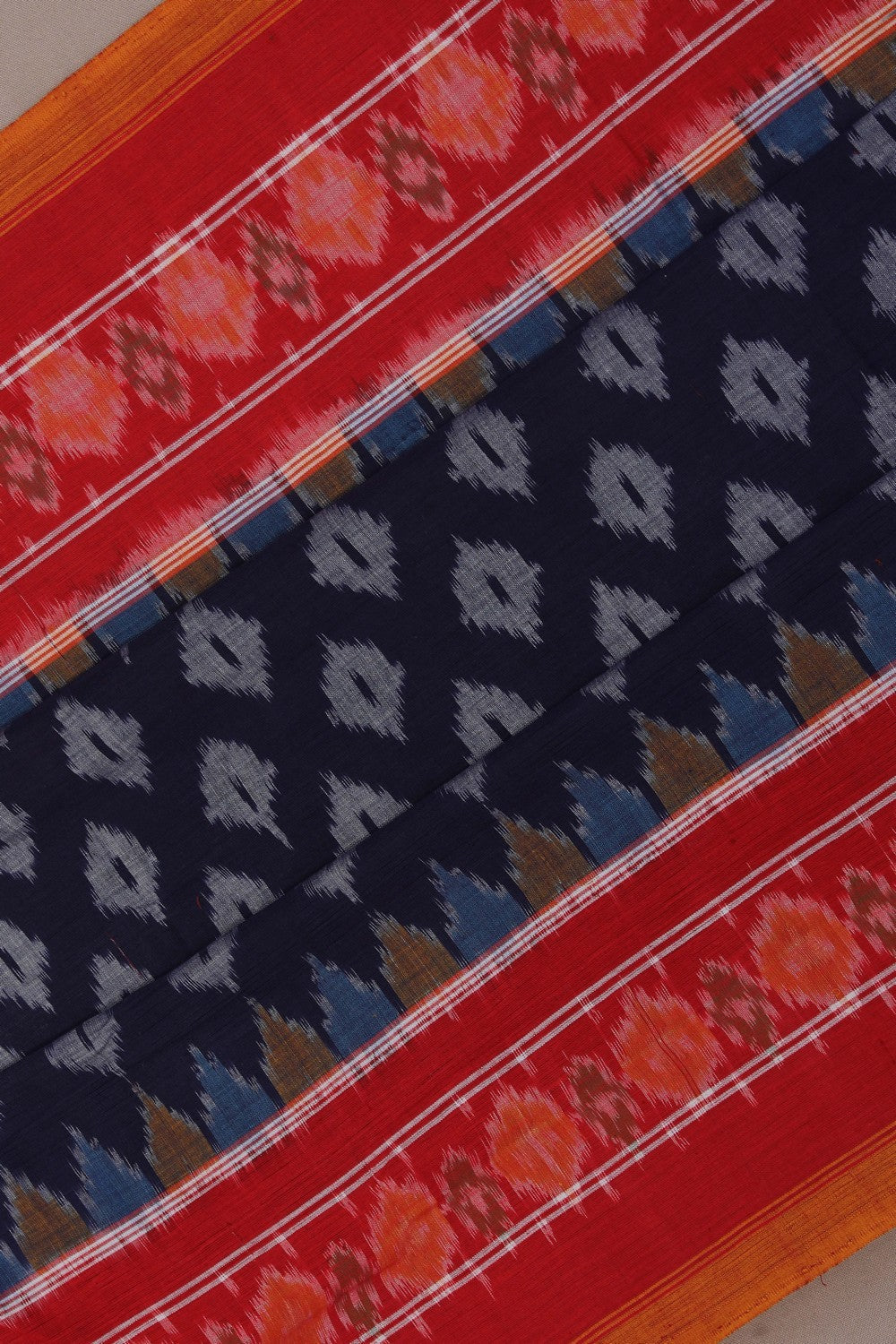 Pochampally Ikat Navy Blue Saree