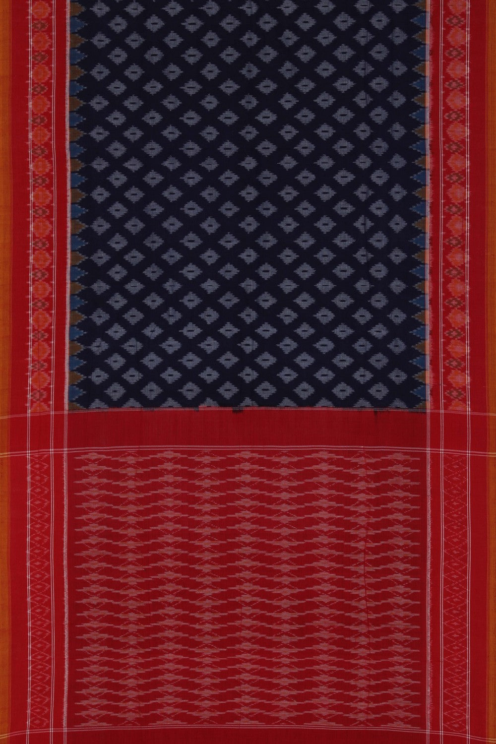 Pochampally Ikat Navy Blue Saree
