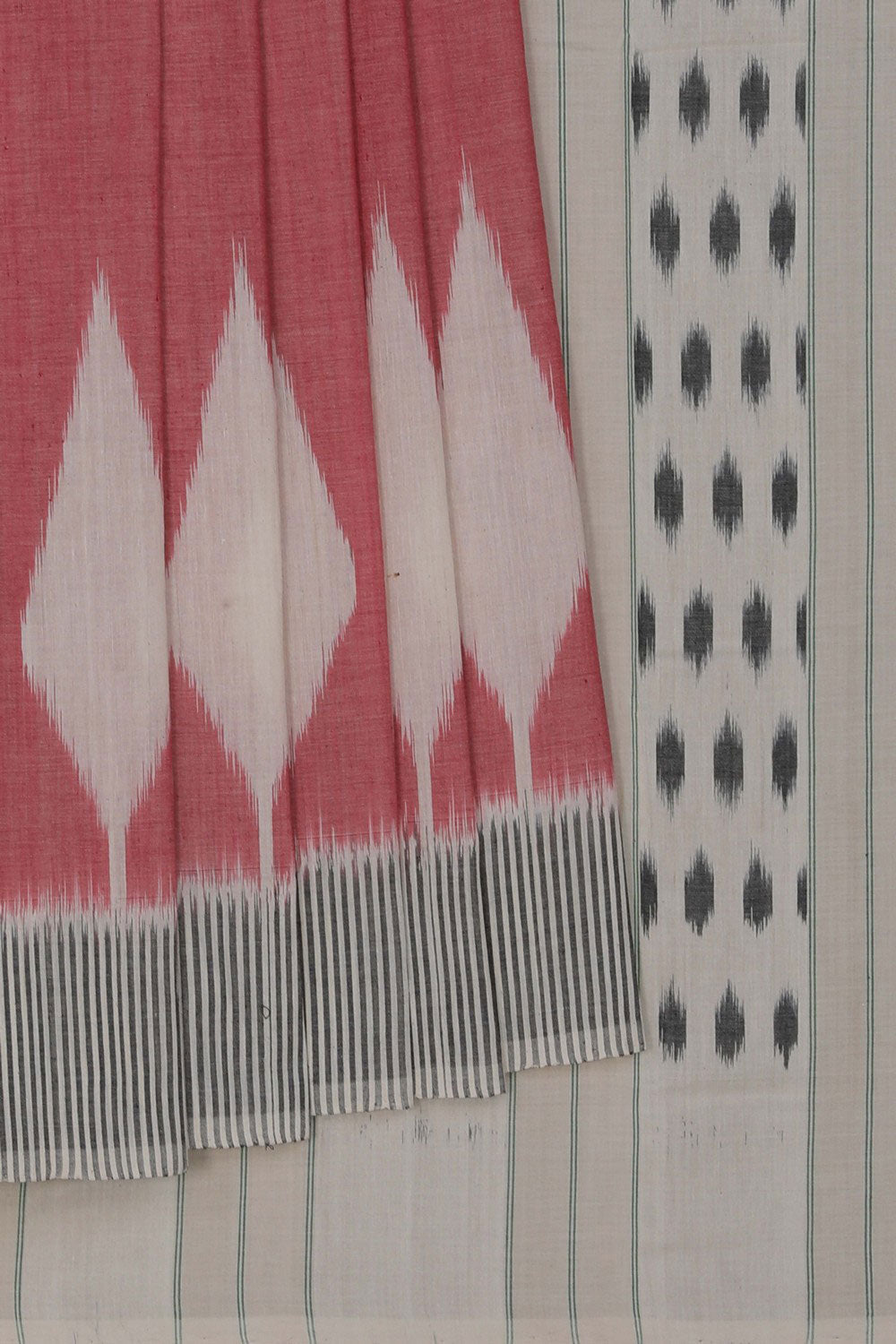 Image of Pochampally Ikat Pink Saree