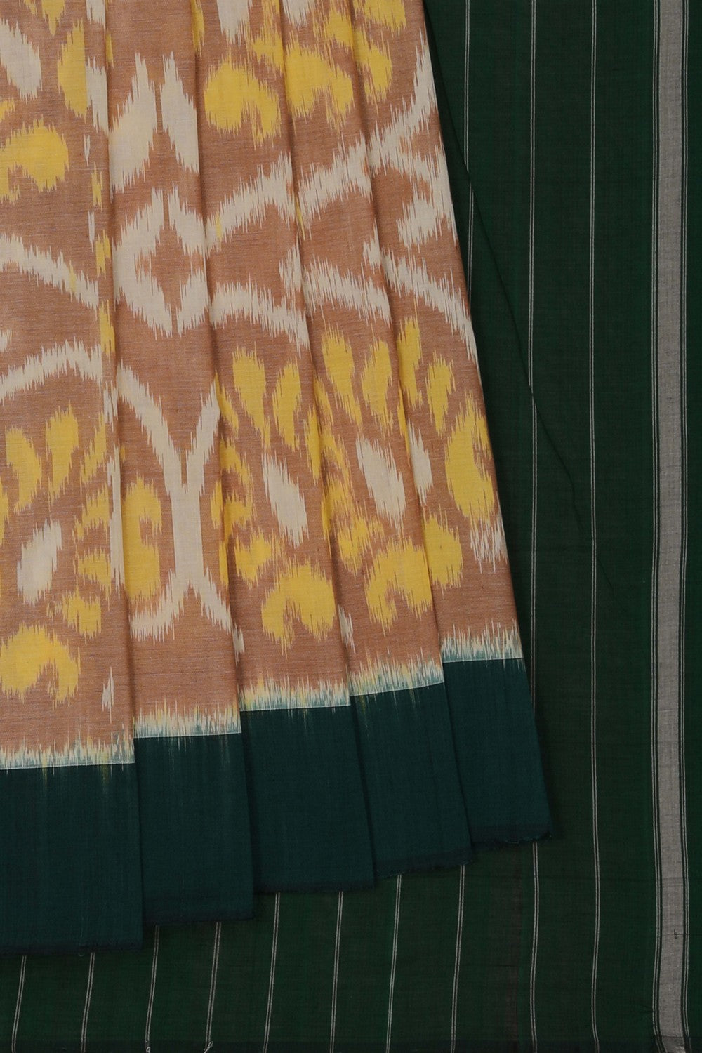 Image of Pochampally Ikat Brown Saree