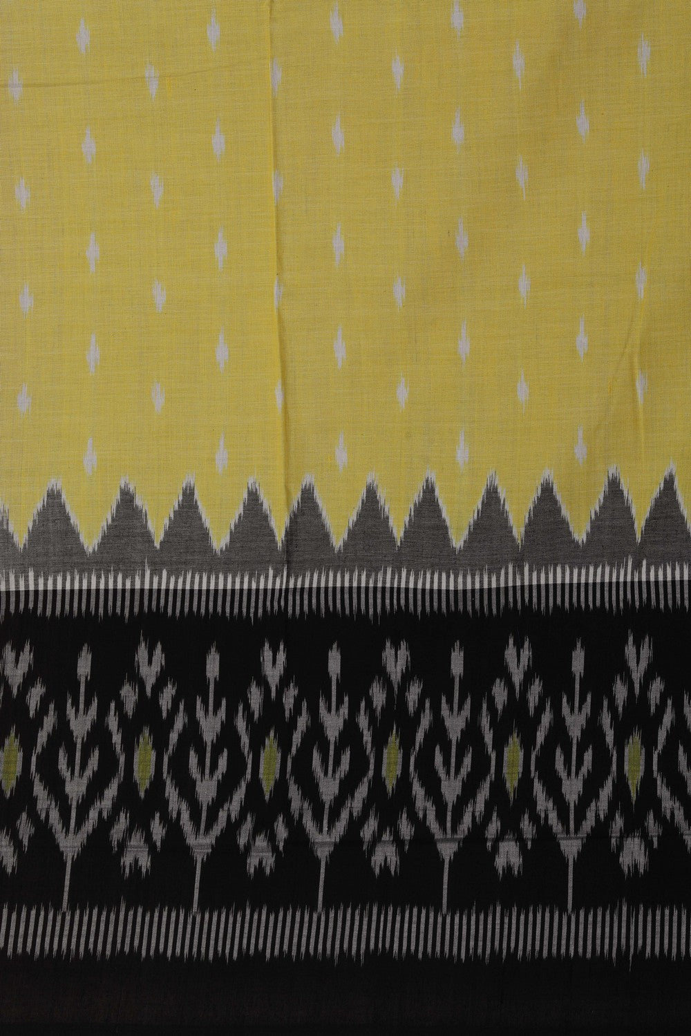 Pochampally Ikat Yellow Saree