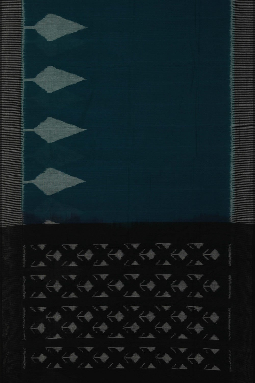 Image of Pochampally Ikat Blue Saree