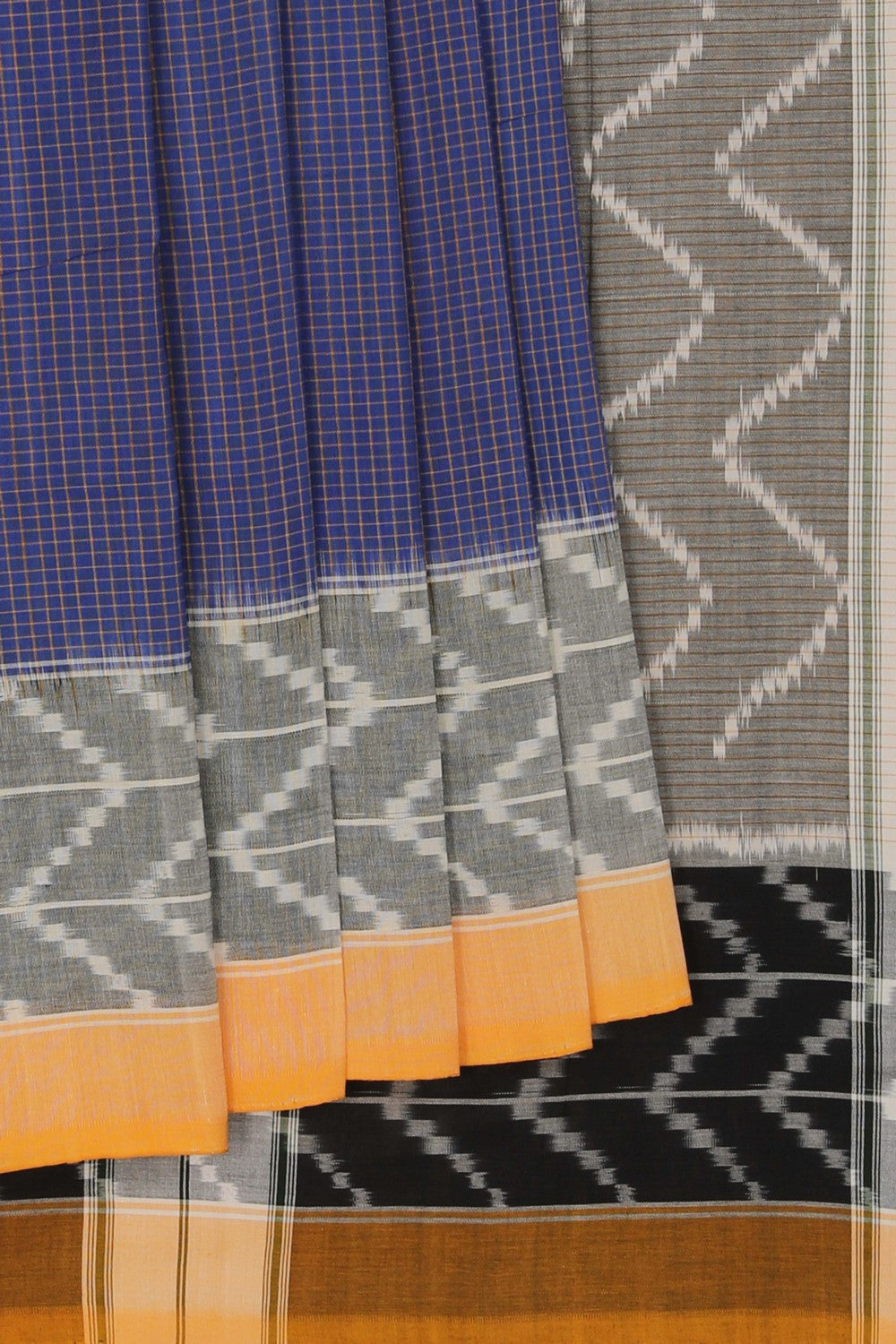 Pochampally Ikat Blue Saree