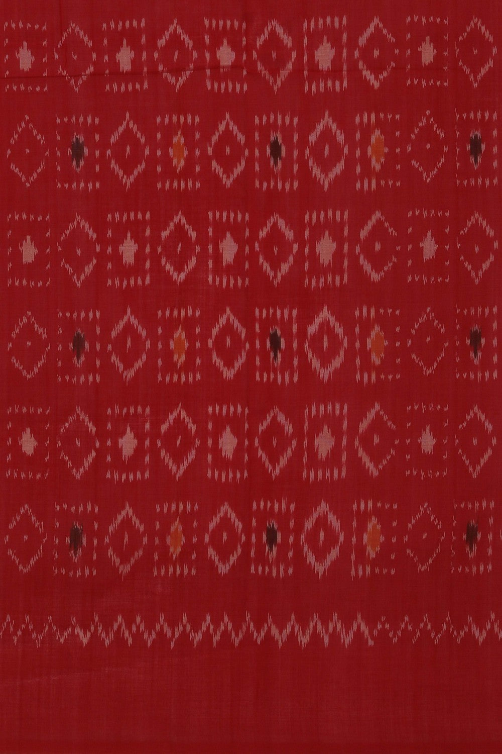 Pochampally Ikat Off-White Saree