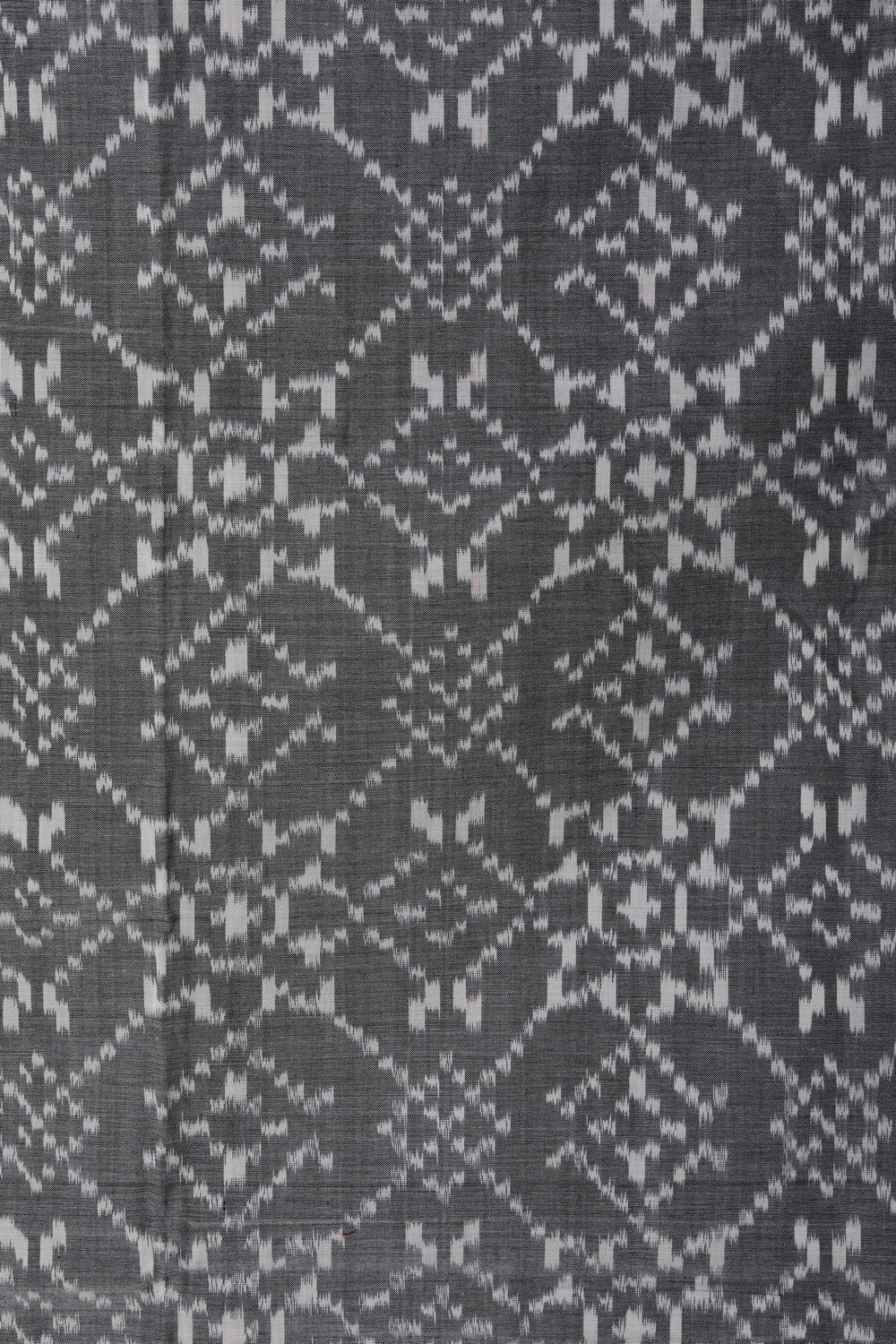 Image of Pochampally Ikat Grey Saree