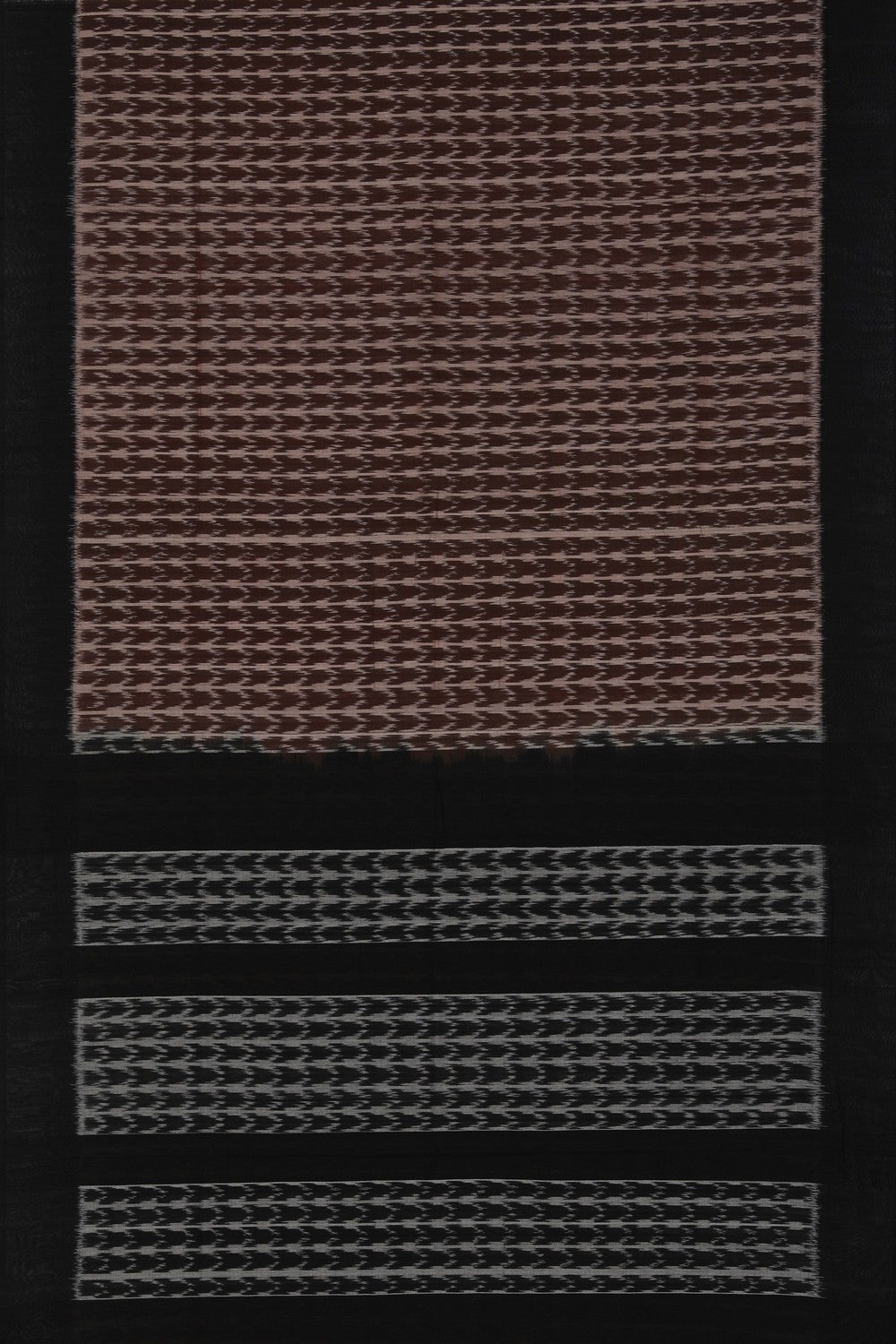 Image of Pochampally Ikat Brown Saree