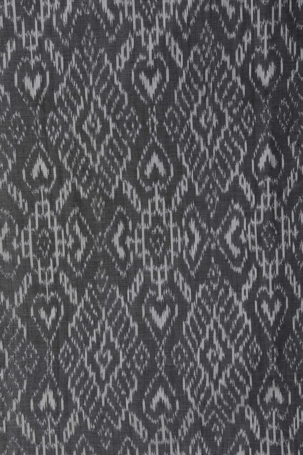 Image of Pochampally Ikat Grey Saree