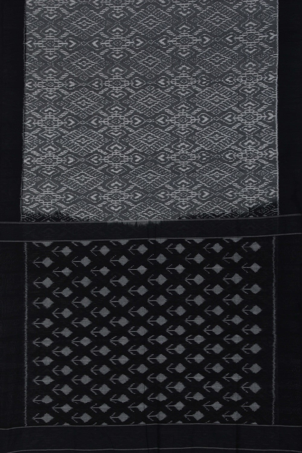 Image of Pochampally Ikat Grey Saree