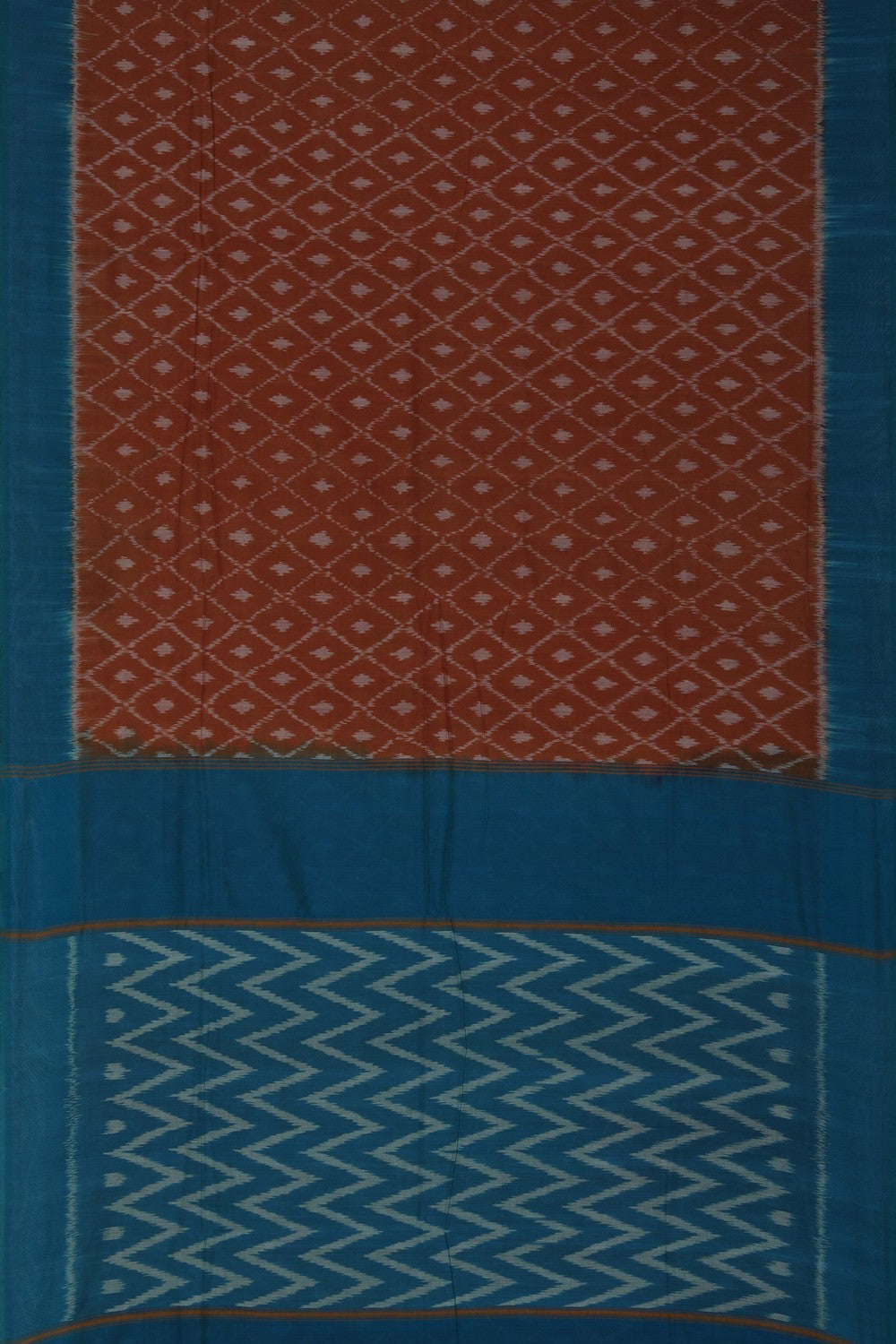 Pochampally Ikat Brown Saree