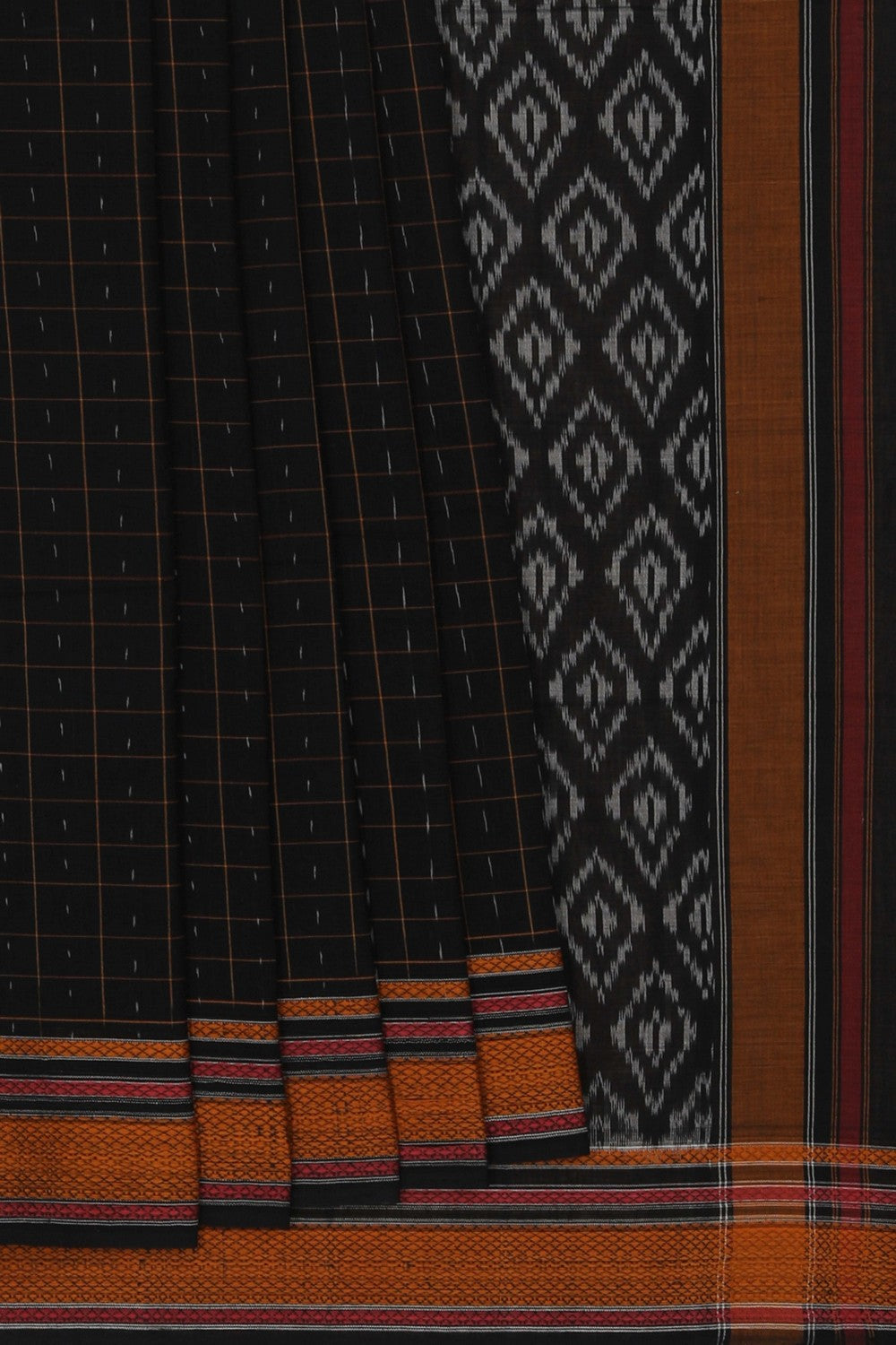 Pochampally Ikat Black Saree