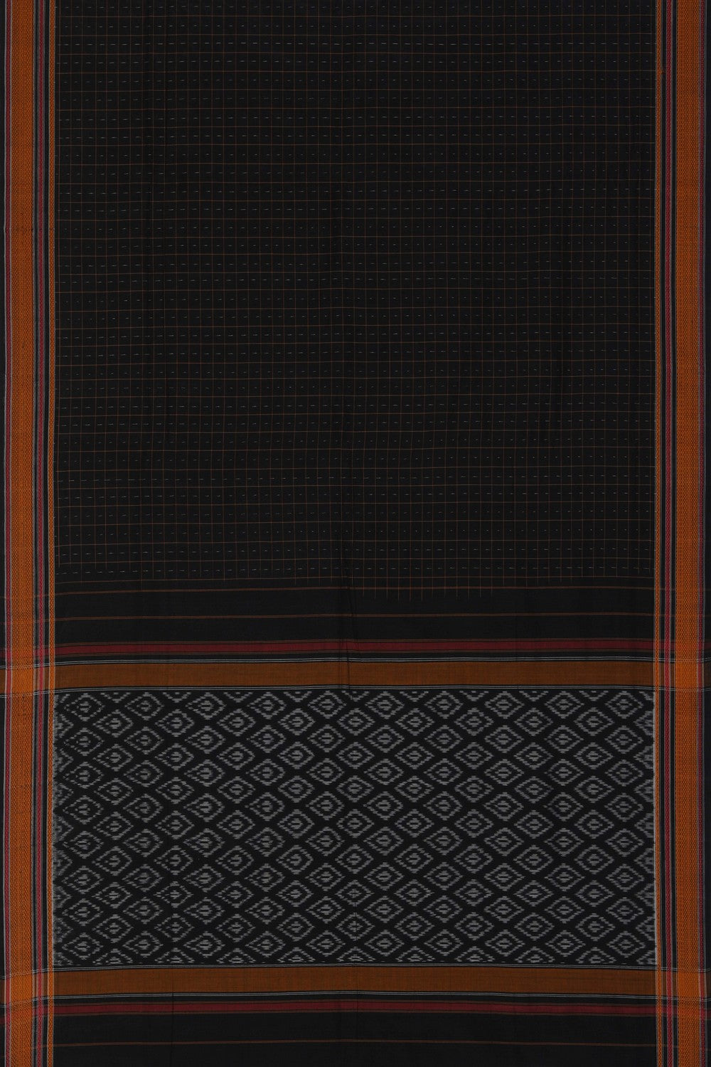 Image of Pochampally Ikat Black Saree