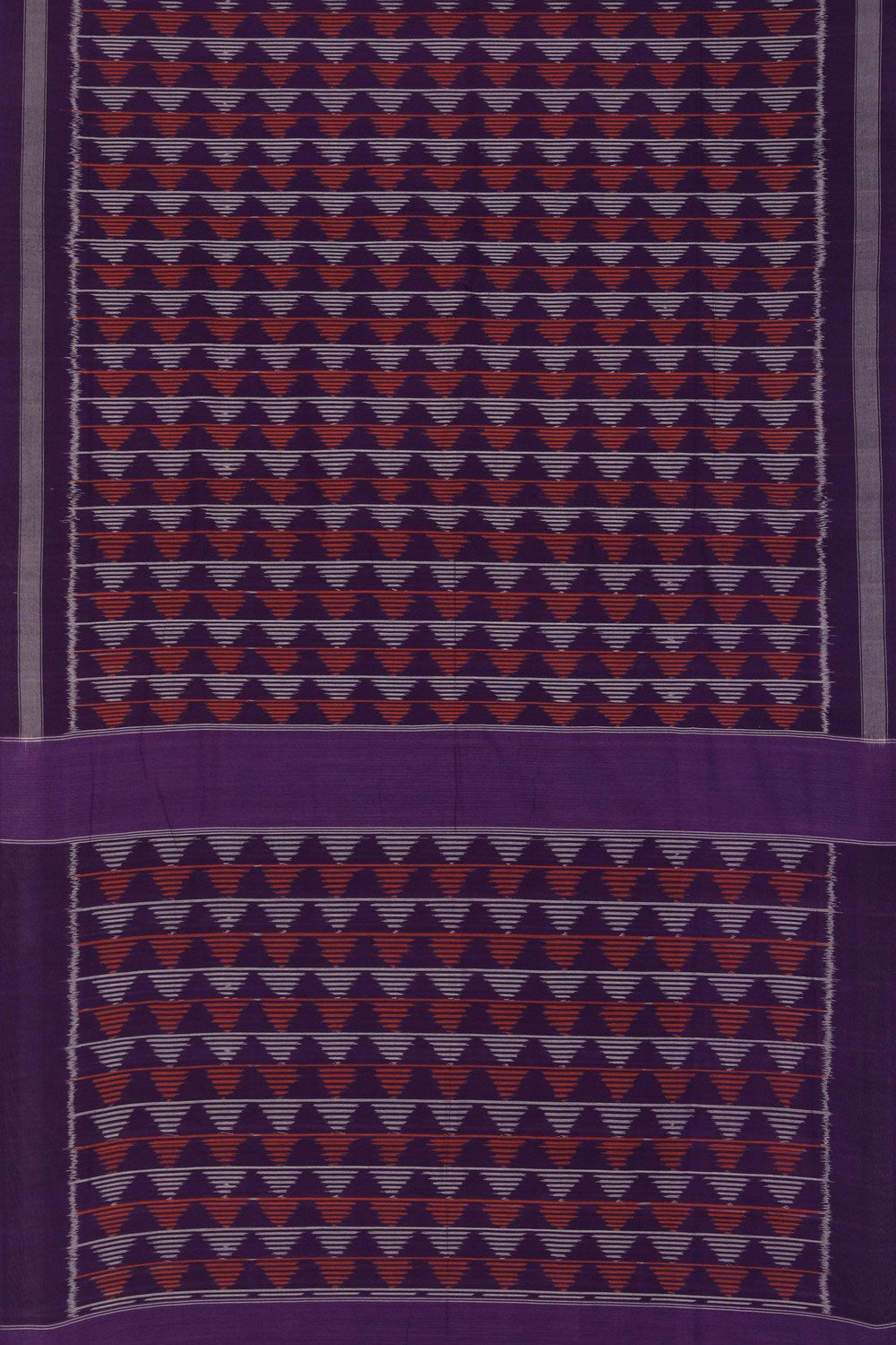 Image of Pochampally Ikat Purple Saree