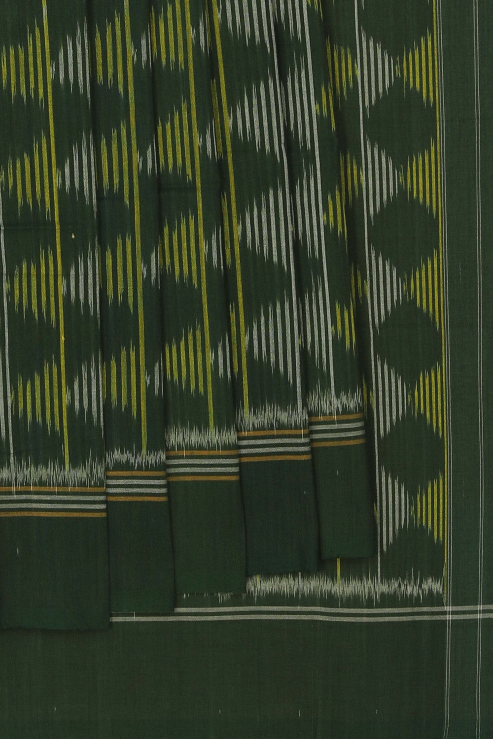 Image of Pochampally Ikat Green Saree