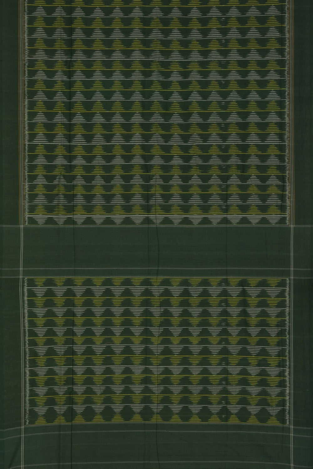 Image of Pochampally Ikat Green Saree