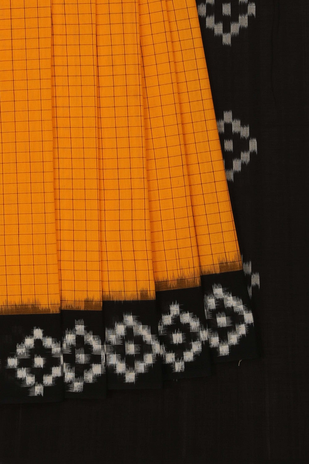 Pochampally Ikat Yellow Saree