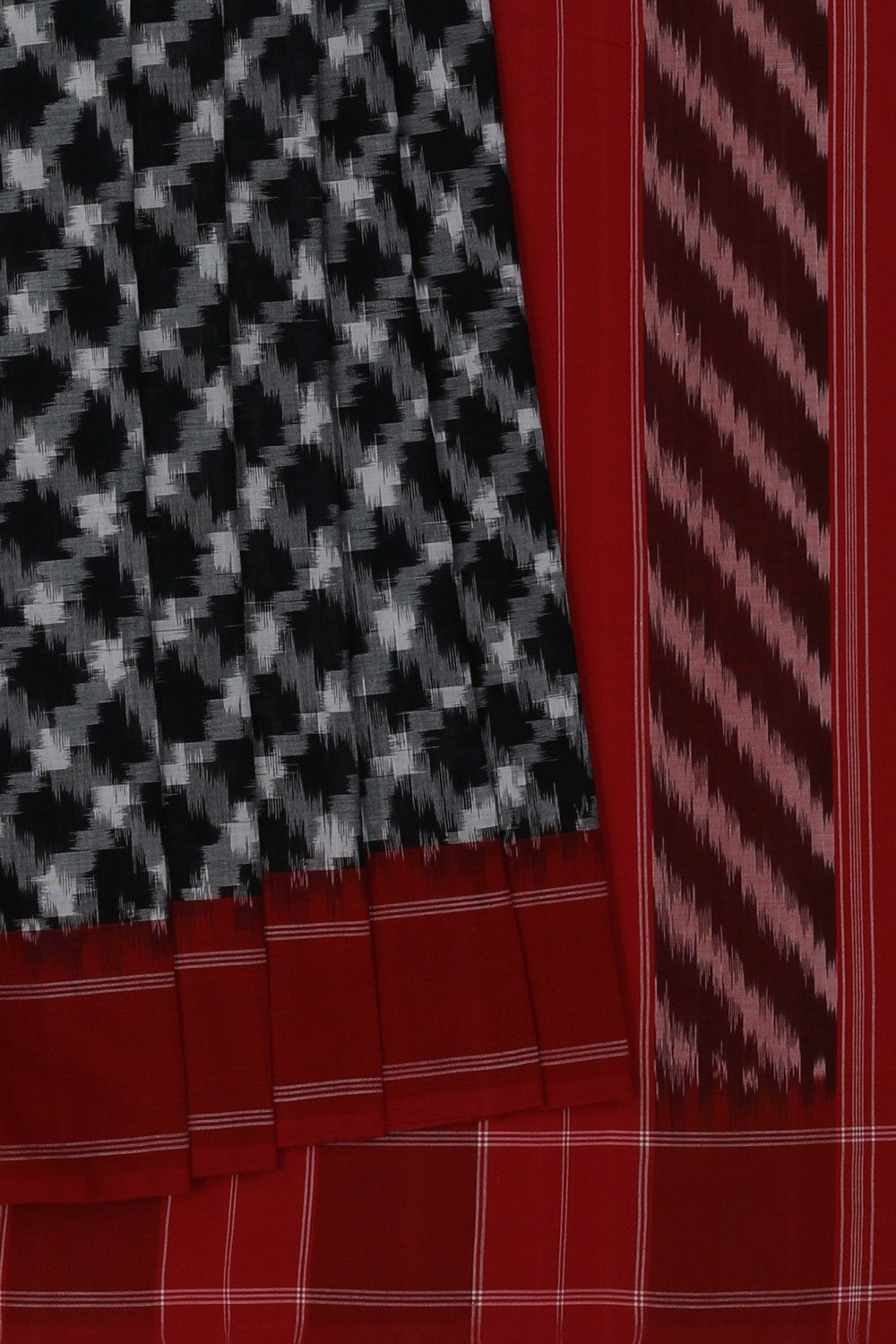 Image of Pochampally Ikat Black Saree