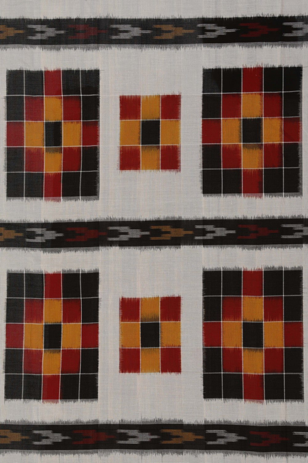 Image of Pochampally Ikat White Saree