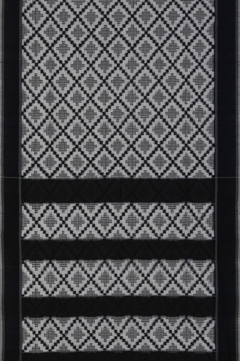 Image of Pochampally Ikat White Saree