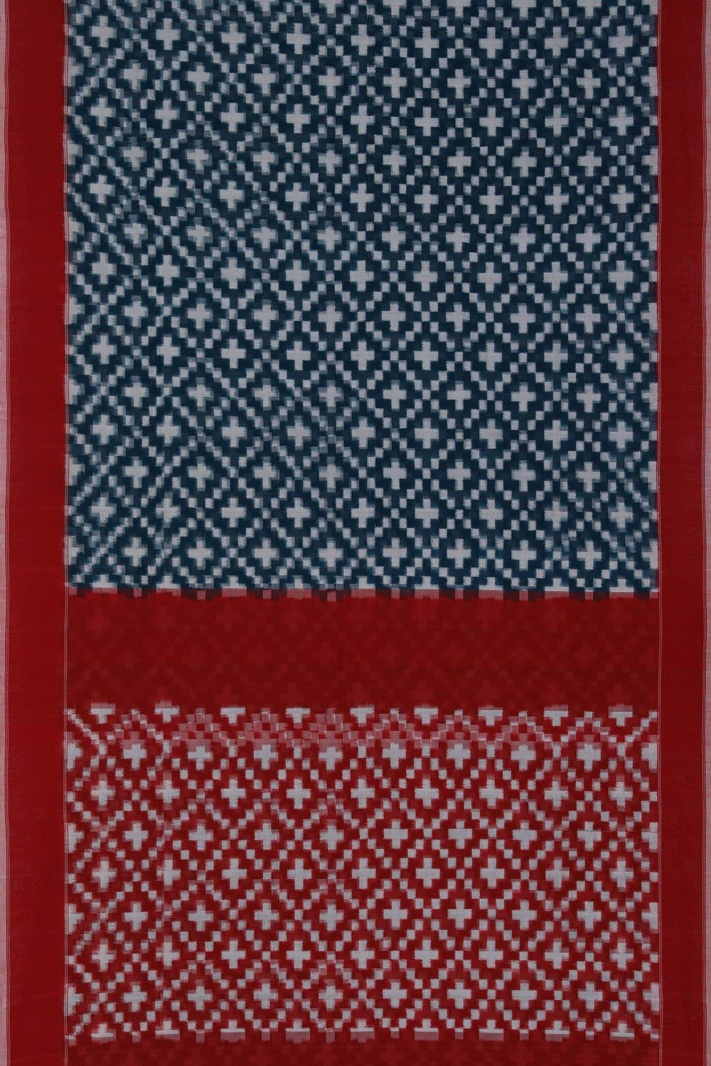 Image of Pochampally Ikat Blue Saree
