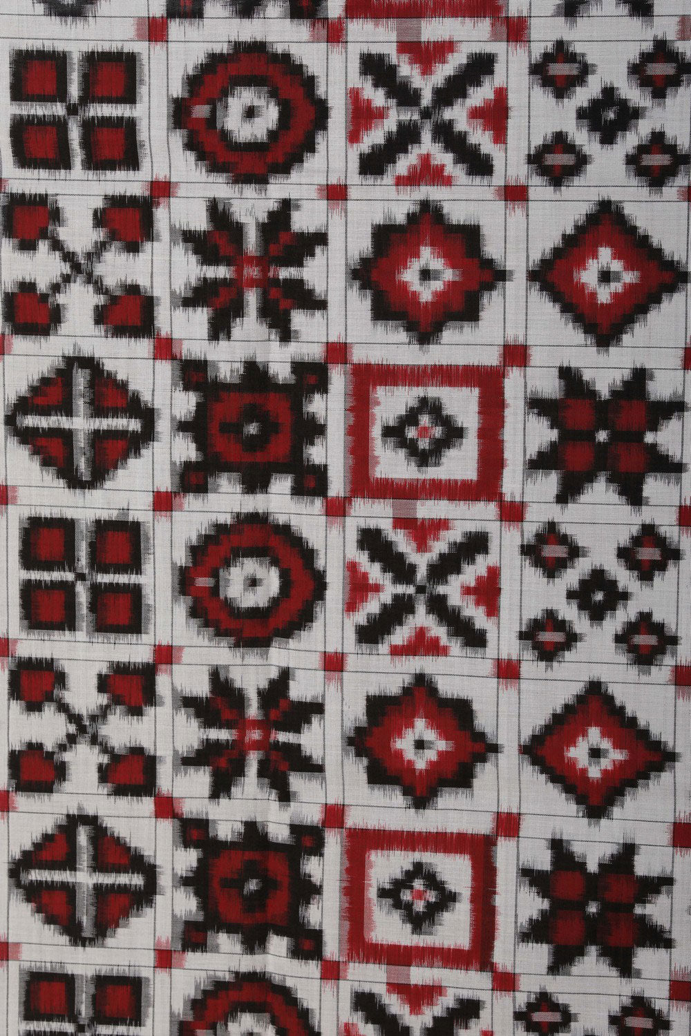 Pochampally Ikat White Saree