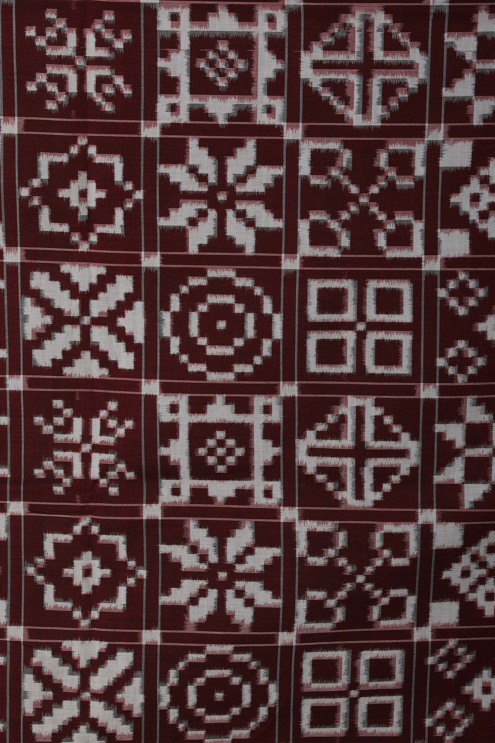 Pochampally Ikat Maroon Saree
