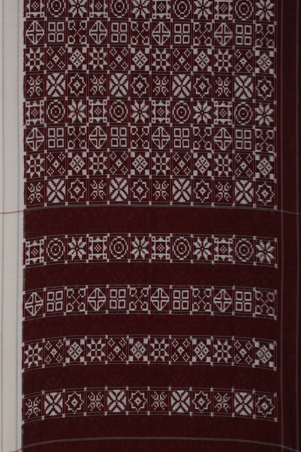 Pochampally Ikat Maroon Saree