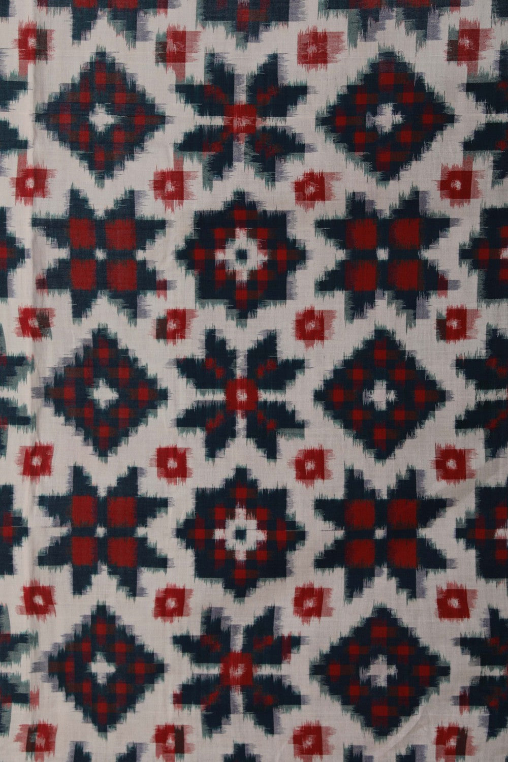 Image of Pochampally Ikat Off-White Saree