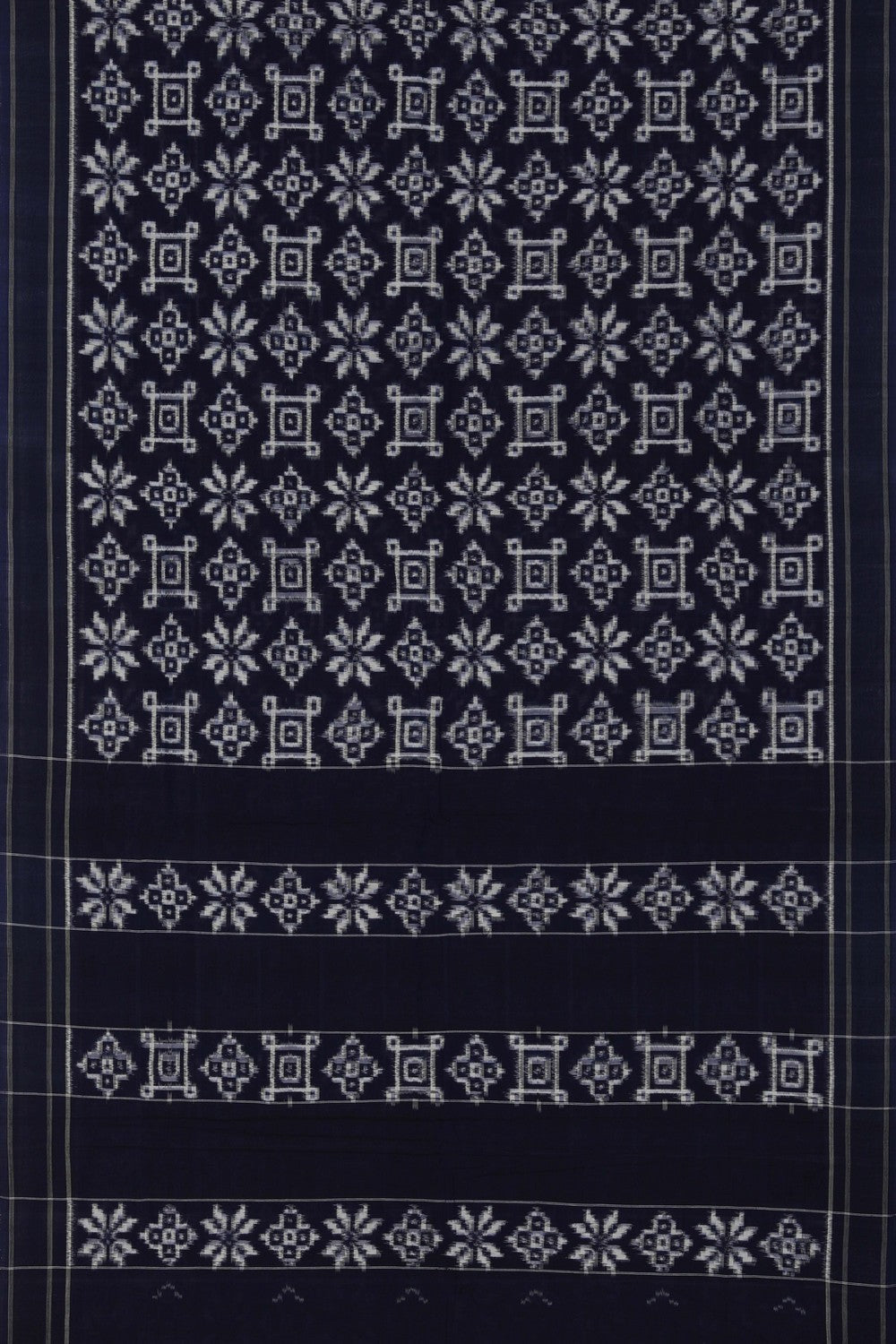 Pochampally Ikat Navy Blue Saree