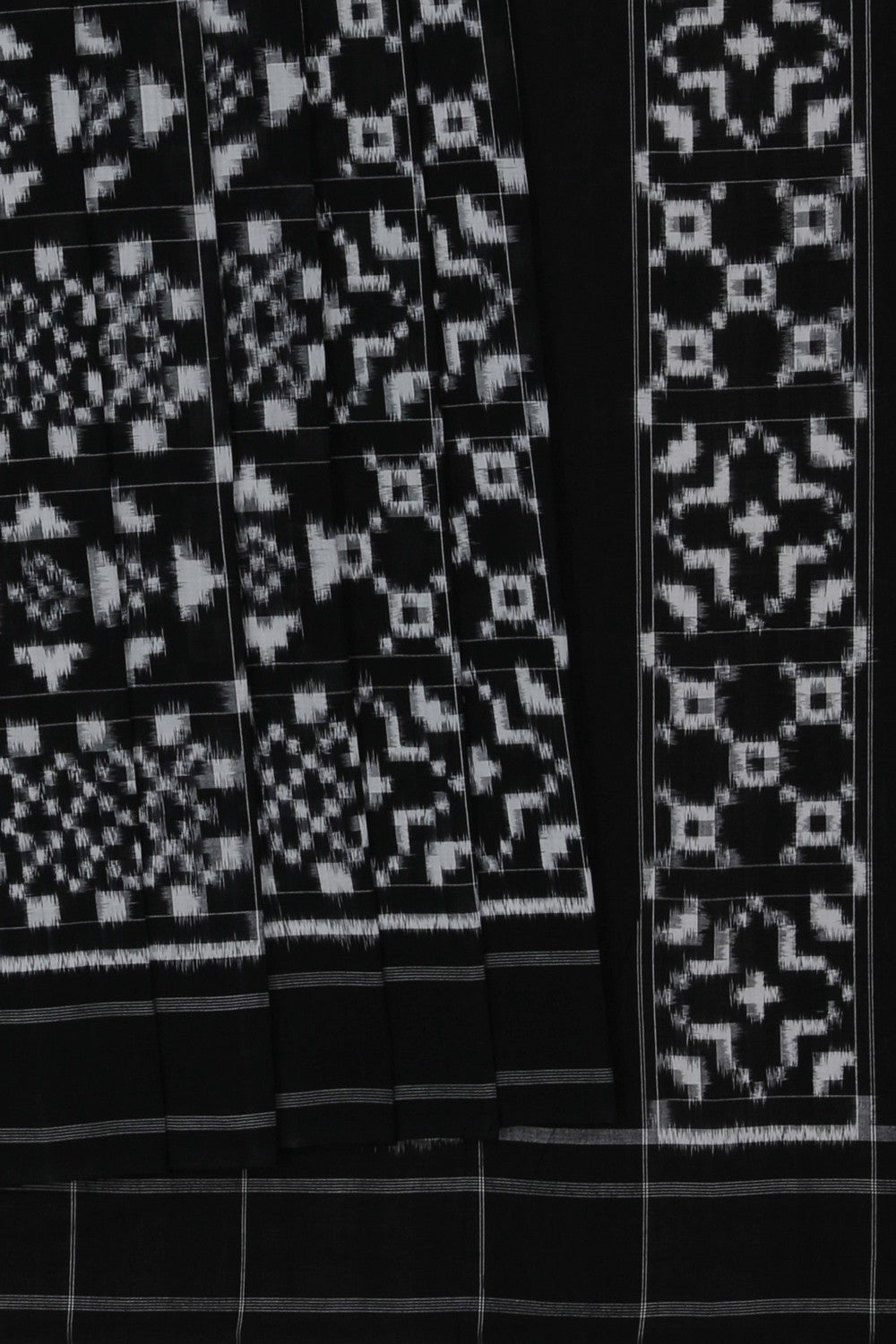 Image of Pochampally Ikat Black Saree