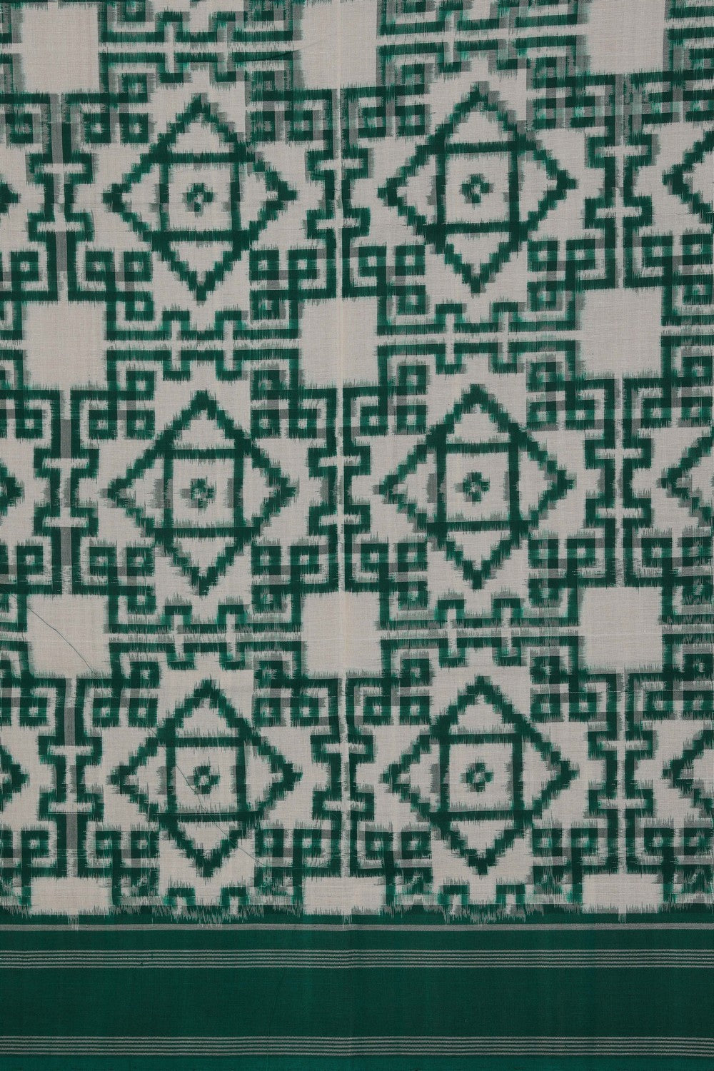 Pochampally Ikat Green Saree