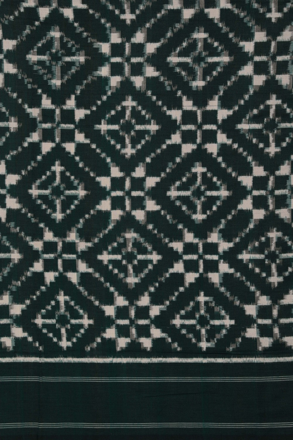 Pochampally Ikat Green Saree