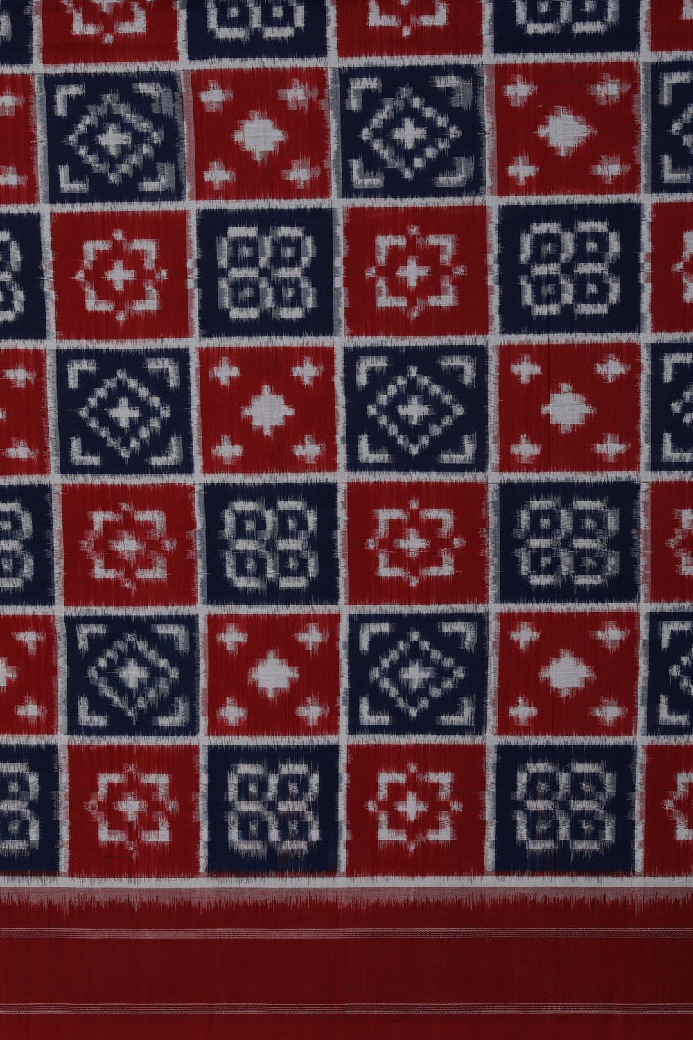 Image of Pochampally Ikat Red Saree