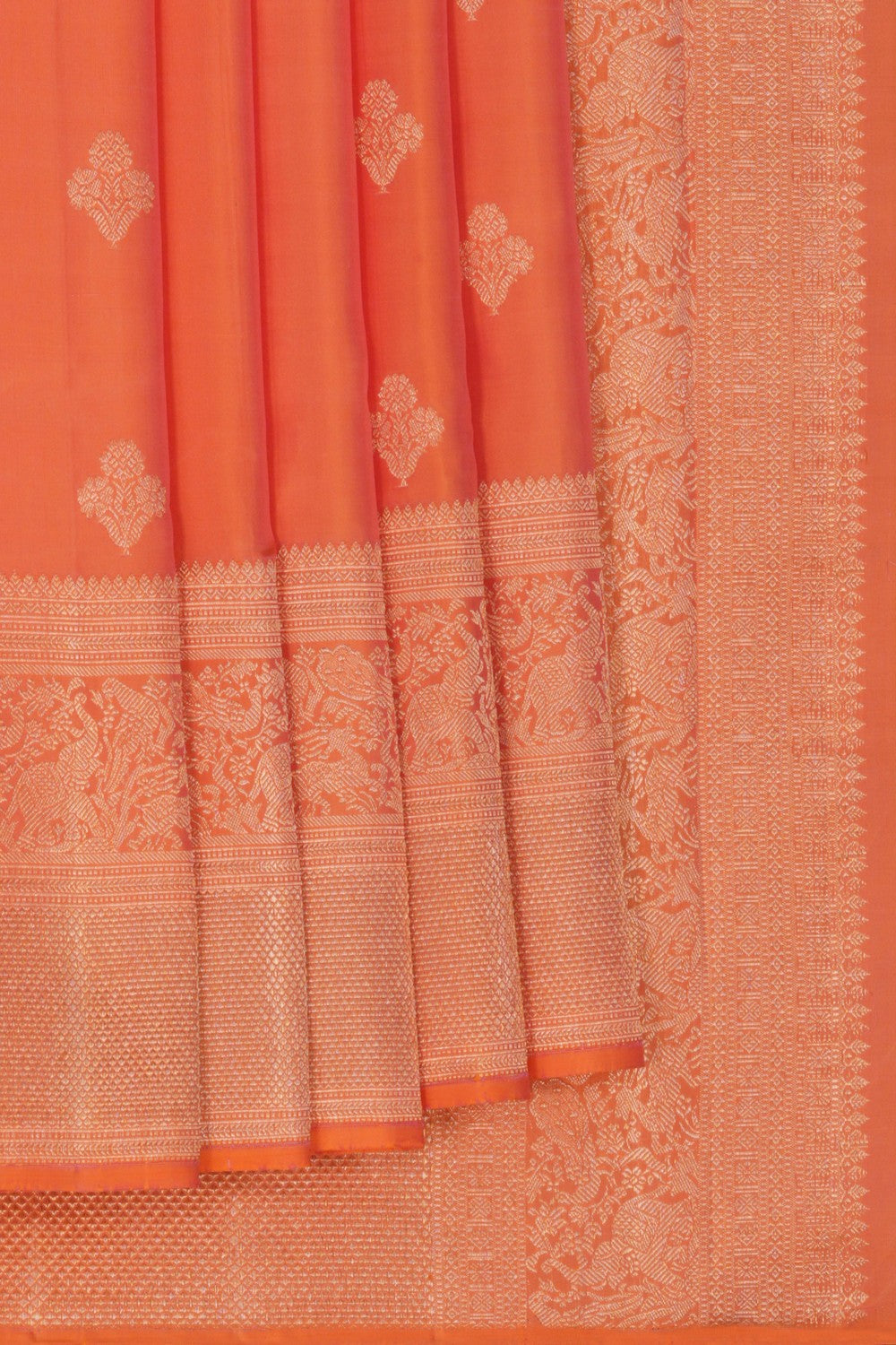 Image of Arani Silk Peach Saree