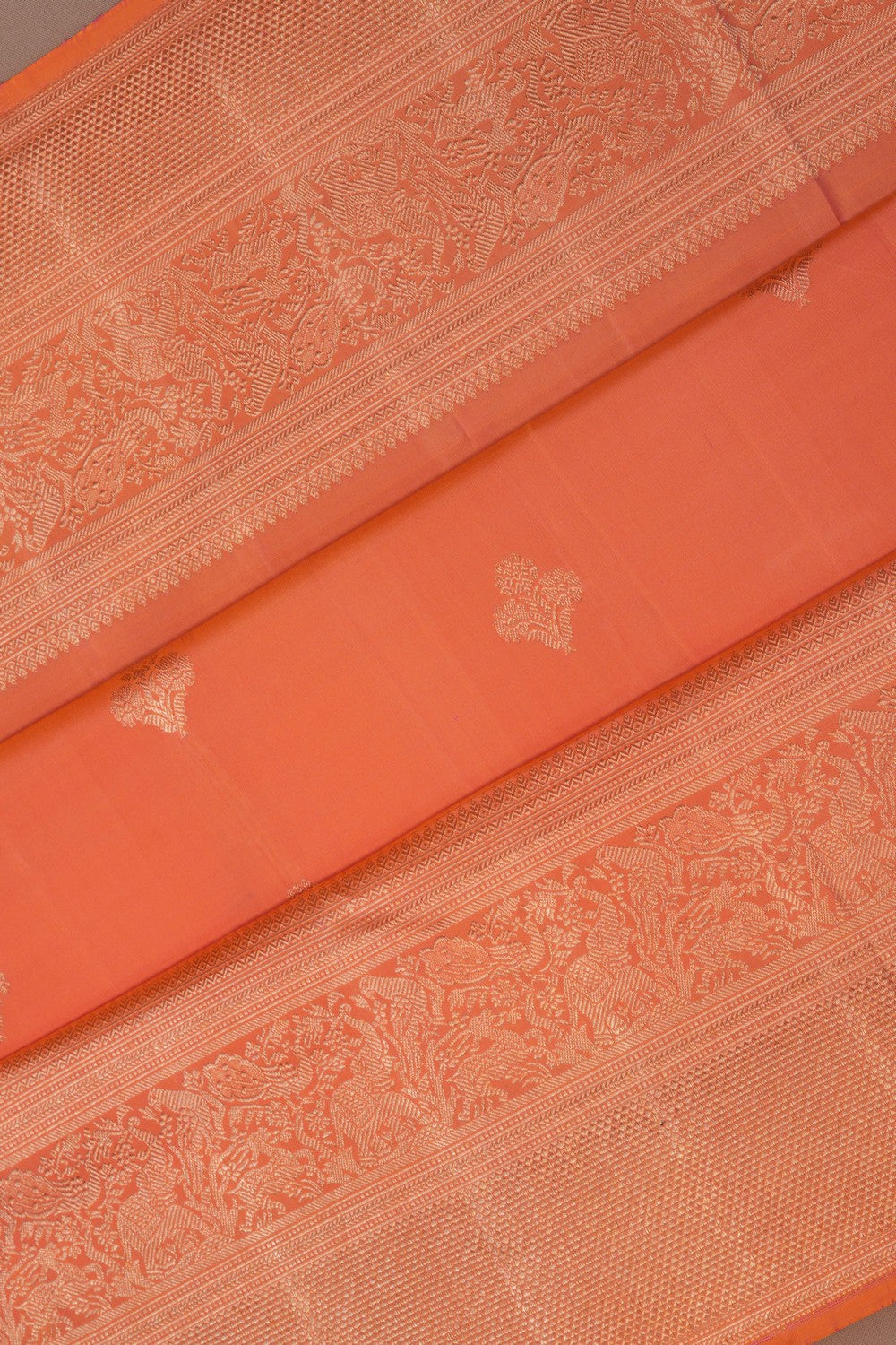 Image of Arani Silk Peach Saree