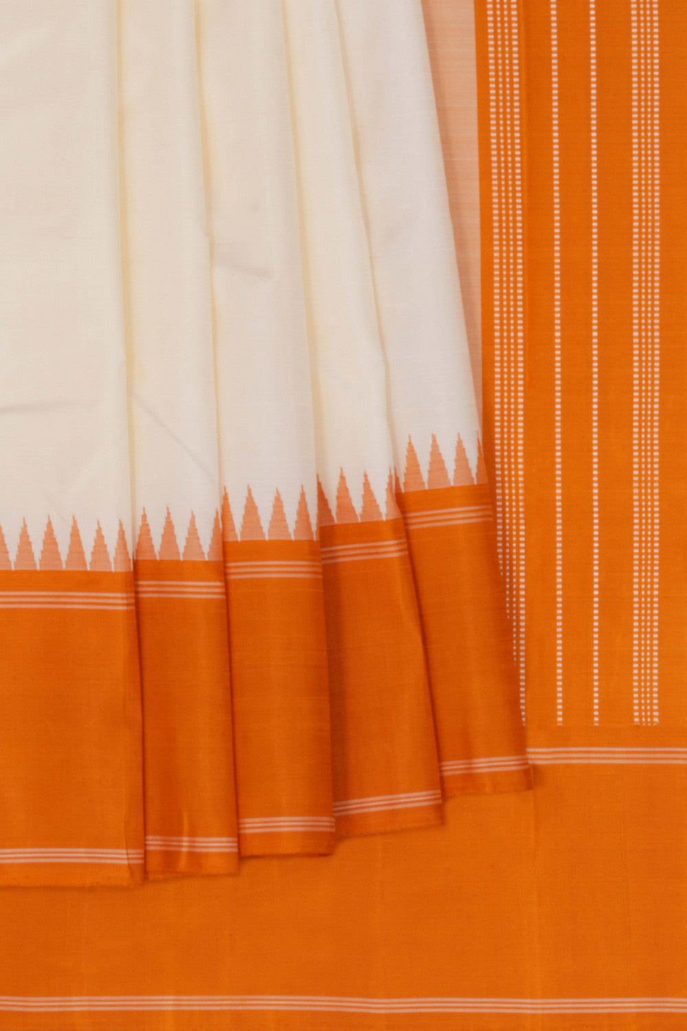 Image of Arani Silk Off-White Saree