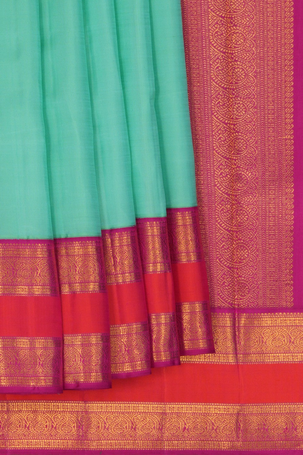 Image of Arani Silk Sea Green Saree