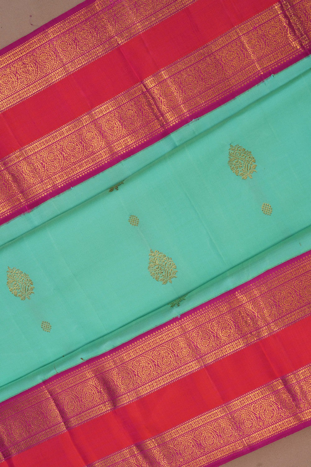 Image of Arani Silk Sea Green Saree