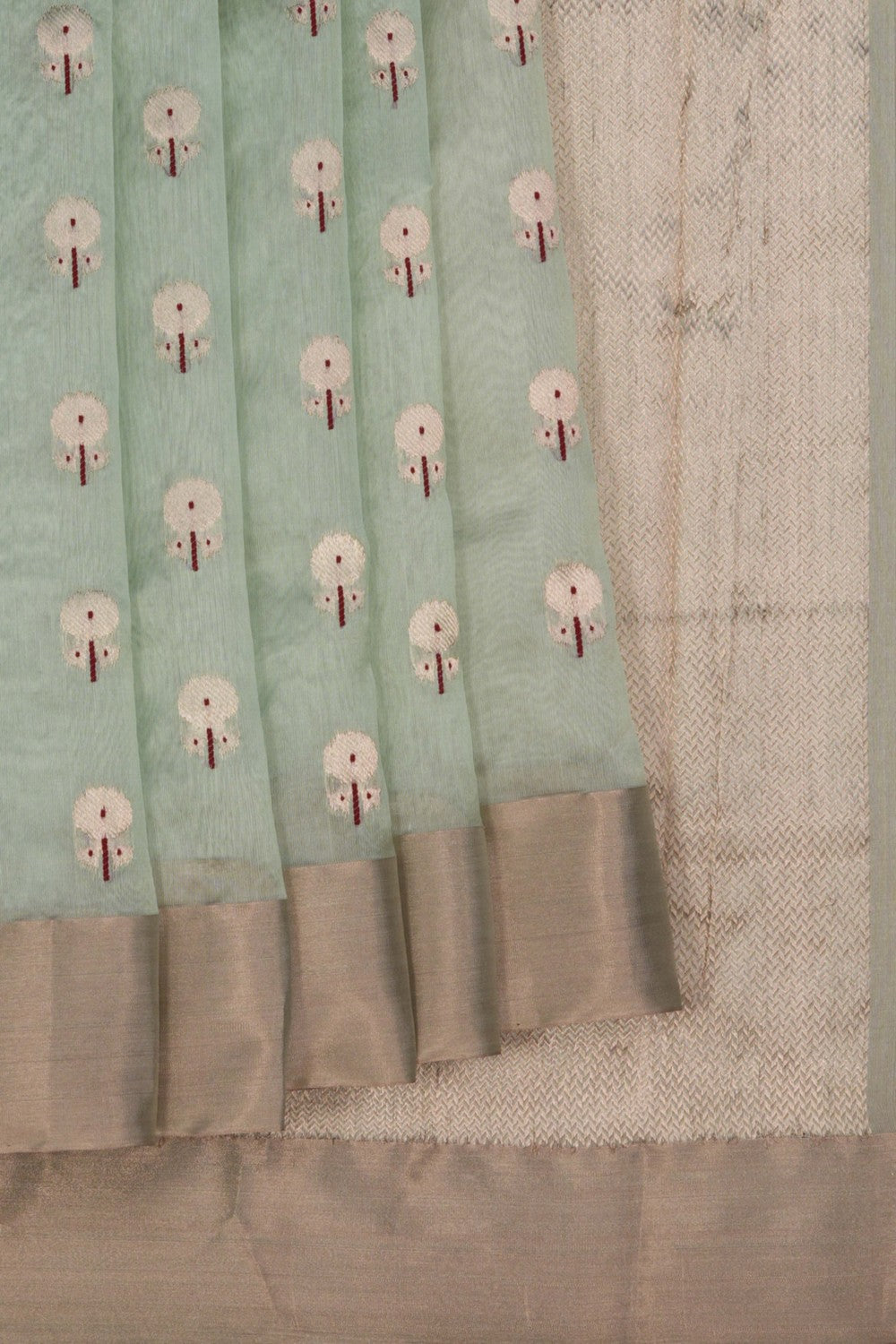 Chanderi Silk Sea Green Saree