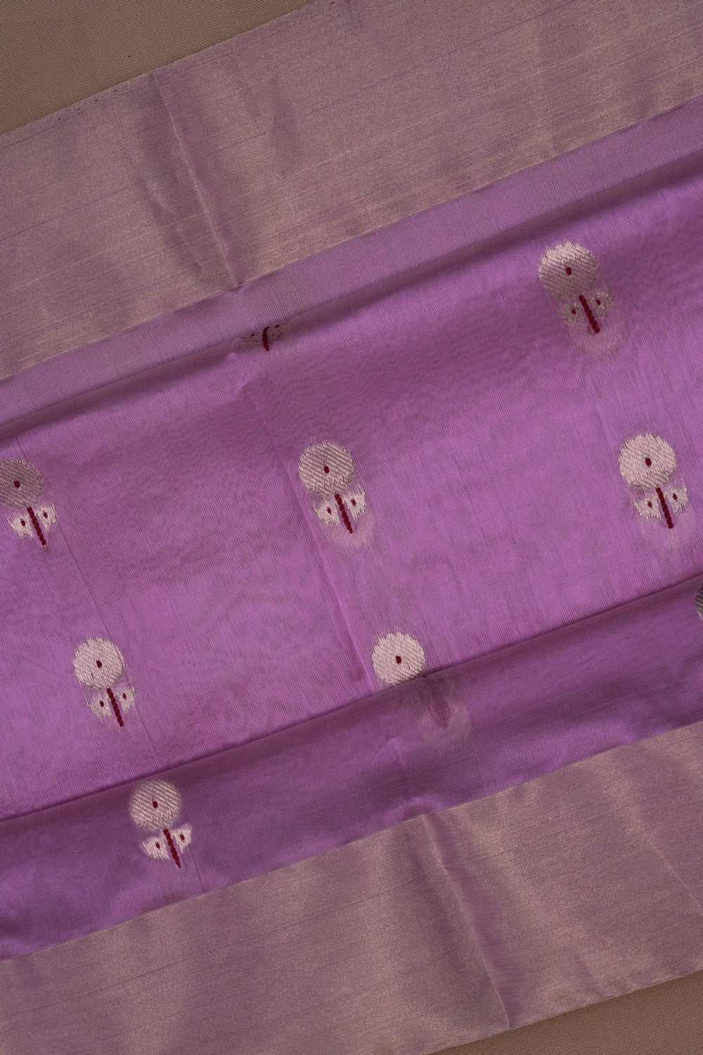 Image of Chanderi Silk Purple Saree