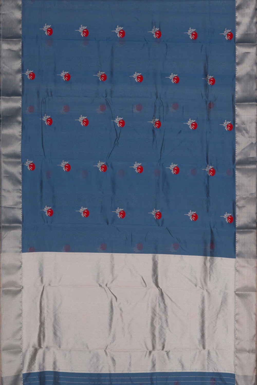 Chanderi Silk Smoky Grey Saree