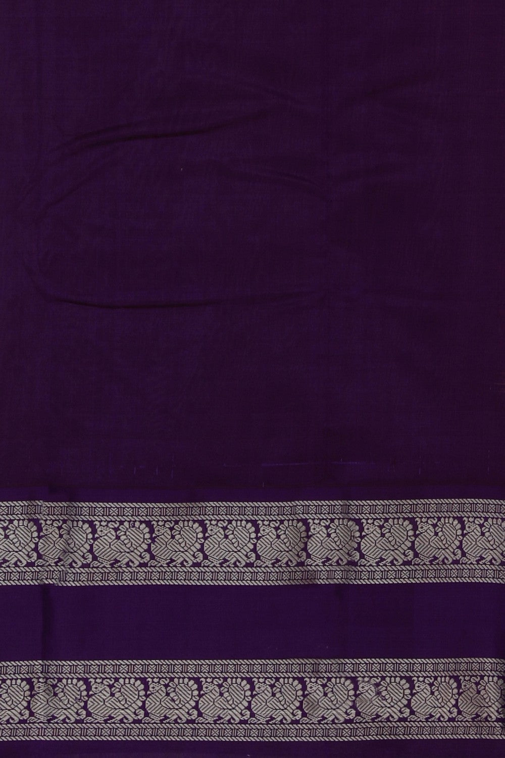 Image of Kanchi Cotton Orange Saree