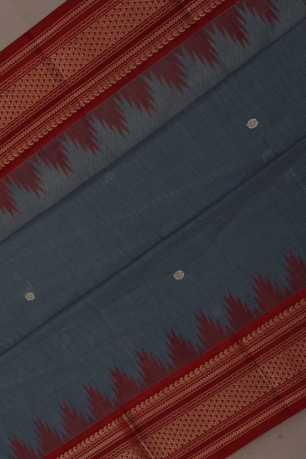 Kanchi Cotton Grey Saree
