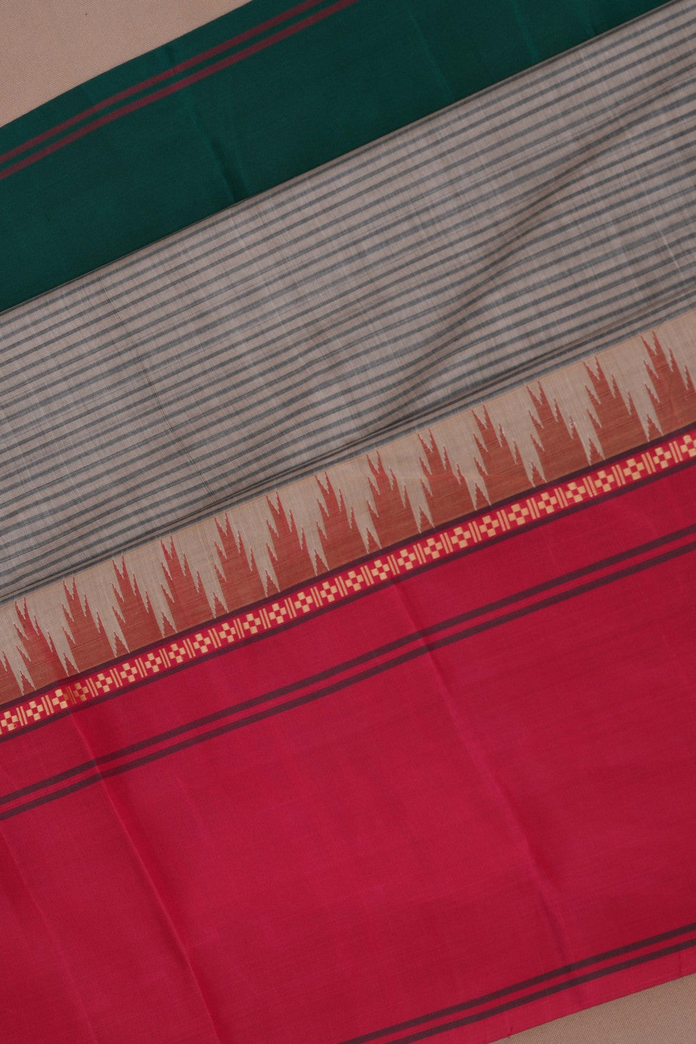 Image of Kanchi Cotton Grey Saree