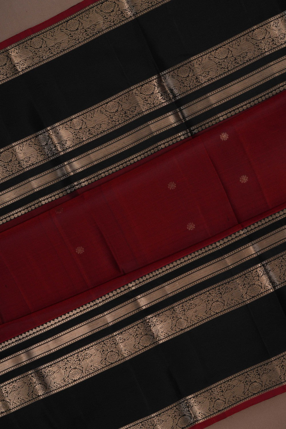 Image of Kanchipuram Maroon Saree