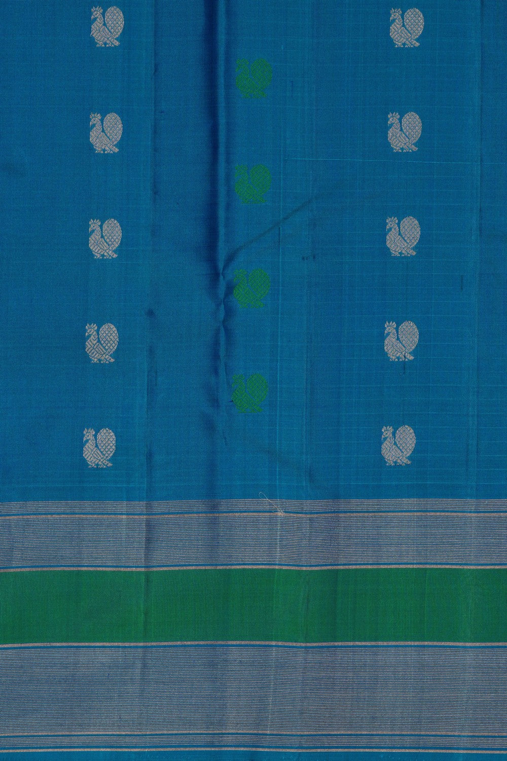 Image of Kanchipuram Blue Saree