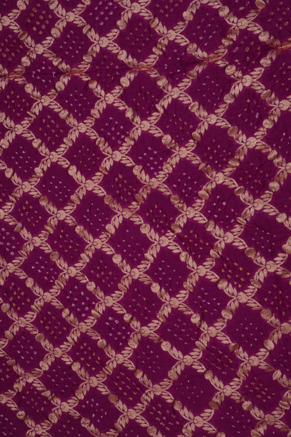 Image of A Fusion Chiffon Bandhani Saree