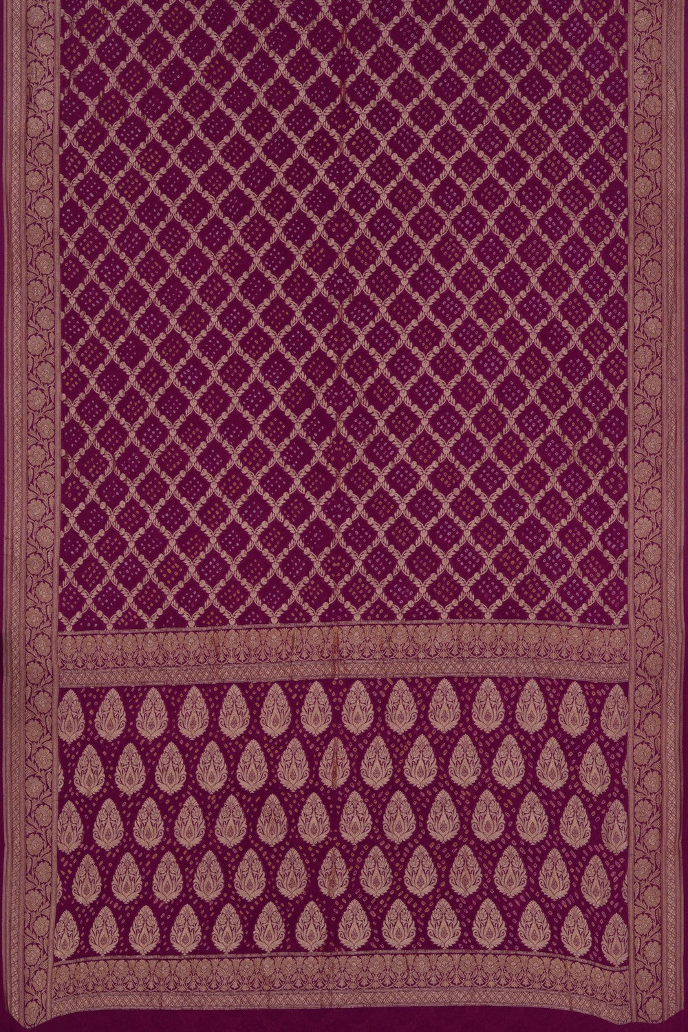 Image of A Fusion Chiffon Bandhani Saree